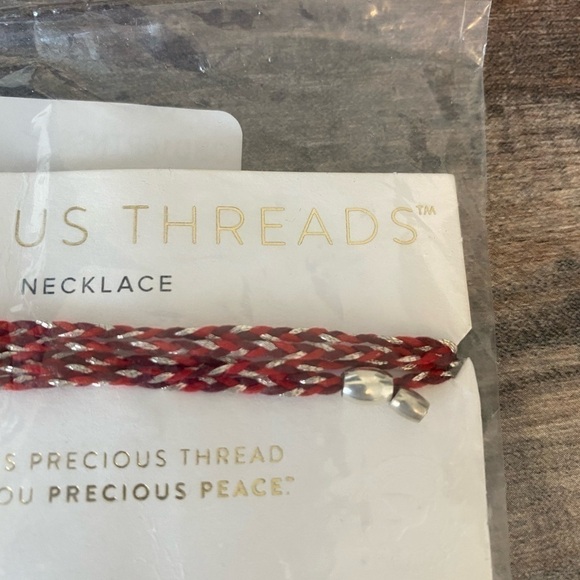 Alex and Ani Red + Grey Precious Threads Necklace New With Tags - Picture 5 of 5
